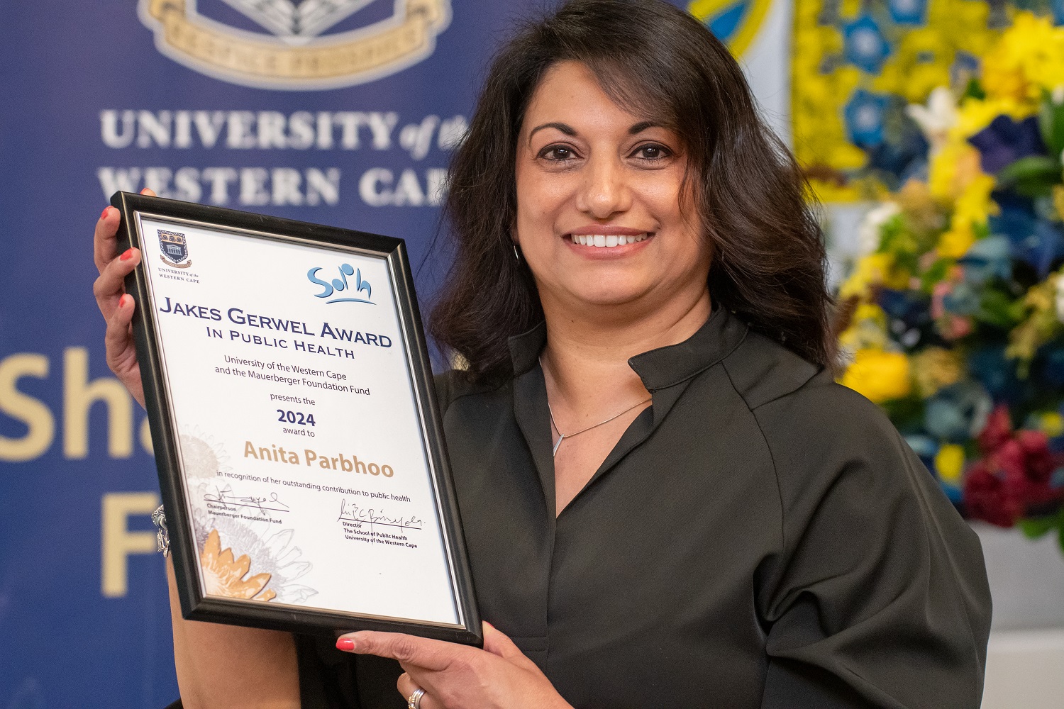 Red Cross War Memorial Children’s Hospital CEO, Dr Anita Parbhoo, is the 2024 recipient of the Jakes Gerwel Award in Public Health. Photo supplied by Jeffrey Abrahams.