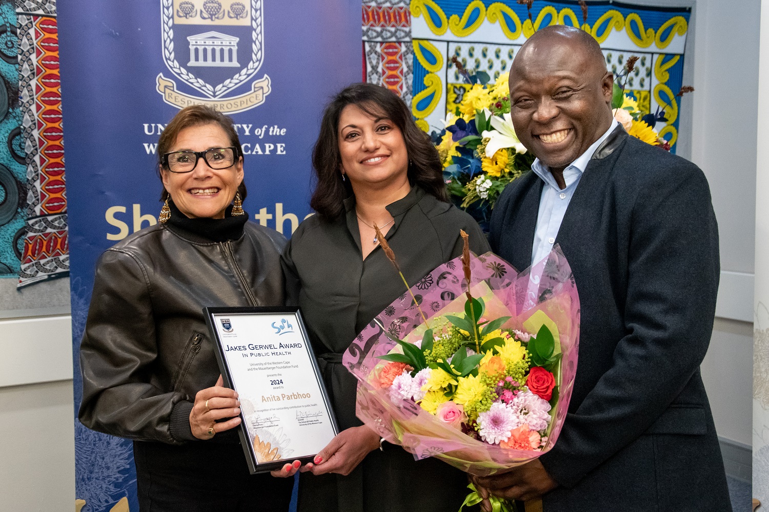 Pictured from left to right – Dianna Yach, chairperson of the Mauerberger Foundation Fund, Dr Anita Parbhoo, CEO of the Red Cross War Memorial Children’s Hospital, and Professor Olagoke Akintola, Director of UWC’s School of Public Health. Photo supplied b