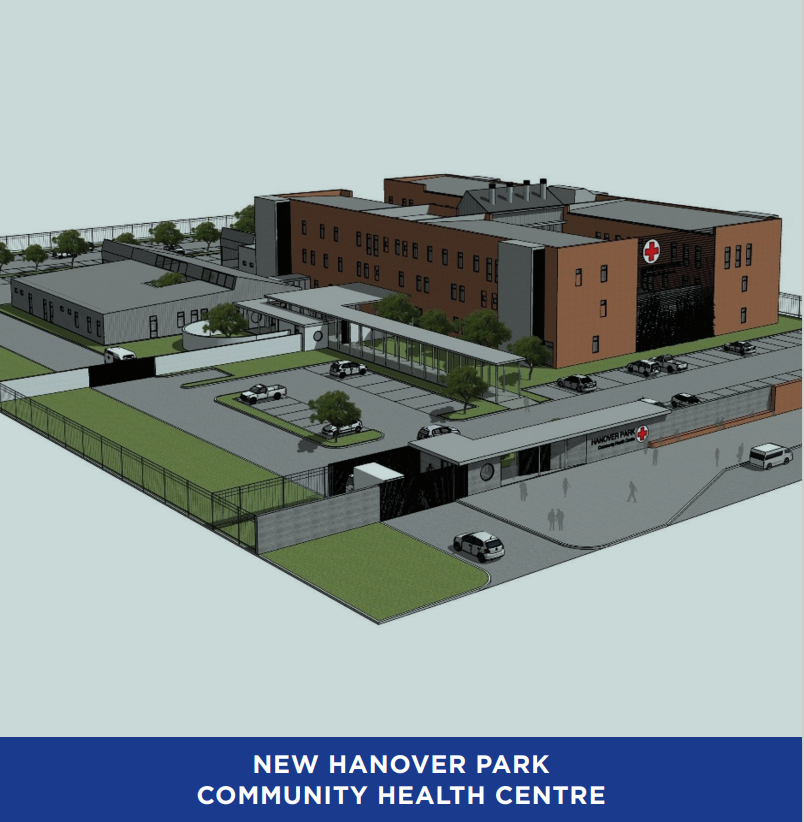 3D render of the new Hanover Park Community Health Centre