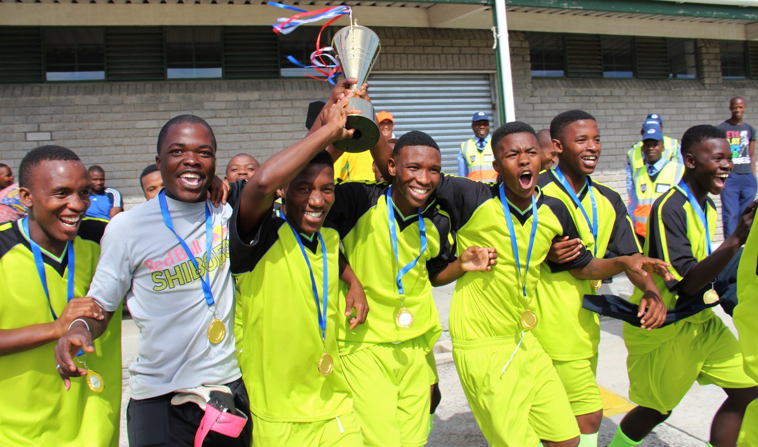 Zambia celebrates its victory.